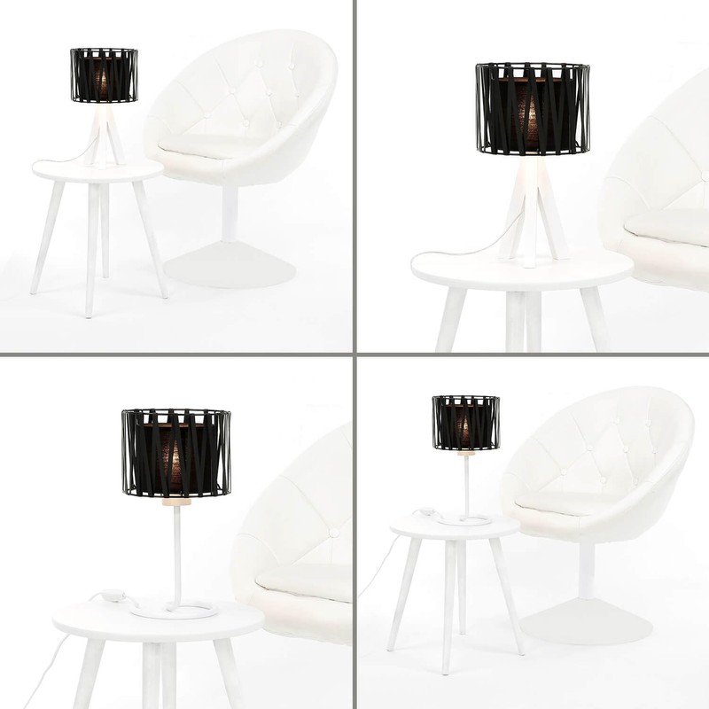 Lampshade Design Black for E27 Socket for Table Lamp Bedside