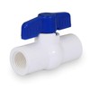 Midline Valve PVC Ball Valve Blue T-Handle for Potable Water