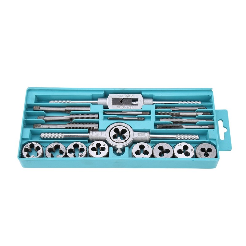 20pcs Taps and Dies Set M3~M12 Screw Thread & Tap