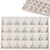 Mornajina 24 Grid Jewelry Tray Velvet Jewelry Display Tray with