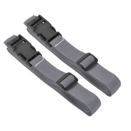 M METERXITY 2 PCS Luggage Straps- Travel Luggage Accessories Adjustable Suitcase Belt with Quick Release Buckle for Travel 1.5 M Gray