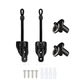 Vasteo Coolaroo Replacement Parts Bungee and End Cap Black,Weather Resistance,for Coolaroo Exterior Roller Shade,Sun Shade,Outdoor Blind