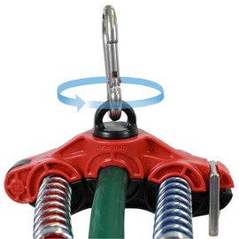 Tectran 9888ST360 3-Hole TEC-360® Clamp for Tractor-Trailer Connection Lines | Stainless Steel Clip | Orange