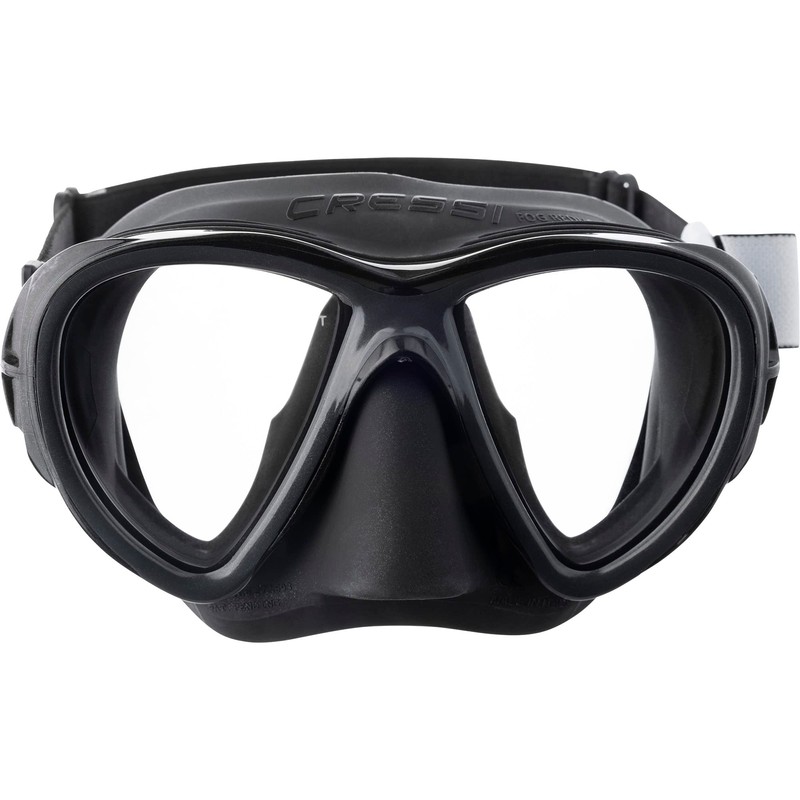 Cressi Fiji Unisex Adult Snorkel Mask, Black/Black, One Size