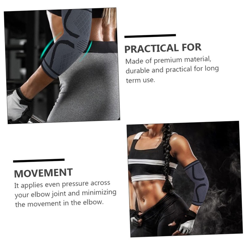 KOMBIUDA Elastic Elbow Guard Elbow Protective Sleeve Short Elbow Protector