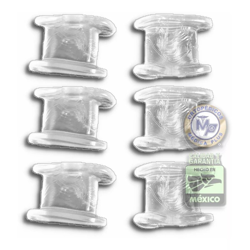 Ortopedicos Medica Plus 6 X Separador De Dedos Gel Cristal