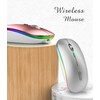 Uiosmuph LED Wireless Mouse, G12 Slim Rechargeable Silent Mouse, 2.4G