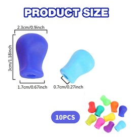 JIEHU 10 Pcs Children's Pencil Grips, Children Pens Grips, Pencils Holders, Pen Grips Must-Haves for Classroom, Suitable for Children and Adults Pen Holder, Children's Pencils Grips