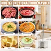 KOILLUXU 304 Stainless Steel Meat Chopper & Masher, 6-Blade Ground