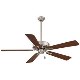 Minka-Aire F556-ORB, Contractor 52" Ceiling Fan, Oil Rubbed Bronze Finish with Reversible Medium Maple or Dark Walnut Blades