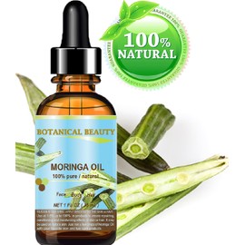 Botanical Beauty‎ Moringa Oil 100% Pure Natural Undiluted Cold Pressed Carrier Oil. 1 Fl.oz.- 30 ml. for Face Skin, Hair, Lips, Nails. Rich in Vitamin C, Vitamin E