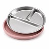 3-Pack Stainless Steel Divided Suction Plates for Kids – 3-Section