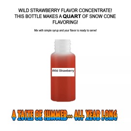 Summer Snow Entertainment WILD STRAWBERRY MIX SNOW CONE/SHAVED ICE FLAVOR CONCENTRATE MAKES 1 QUART