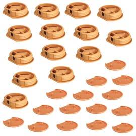 Gedotec Body Connector Caravan Furniture Connector for Screwing and Pressing in for Light Furniture Connections Diameter 26 mm Plastic Beige Set of 25 Connection Fittings for Motorhome Boats and