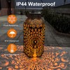 OMRAYTU Solar Hanging Lantern Outdoor Waterproof Peacock Big Metal Solar