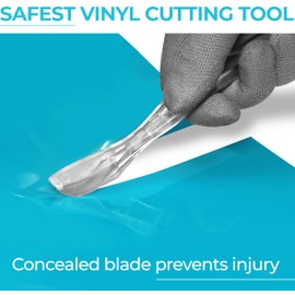 VViViD Vinyl Wrap Cutter, Obscured Blade for Safety, Gift Wrap & Paper Cutter, Includes 5 Replacement Blades