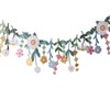 Paper Flower Banner Floral Leaf Backdrop Flower Leaf Garland Decorations