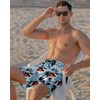 Cozople Mens Palm Tree Swim Trunks with Boxer Brief Liner