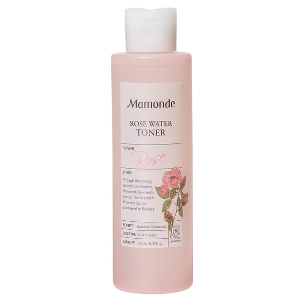 Mamonde Rose Water Toner for Face, Alcohol-Free, Organic, 8.45 Fl Oz