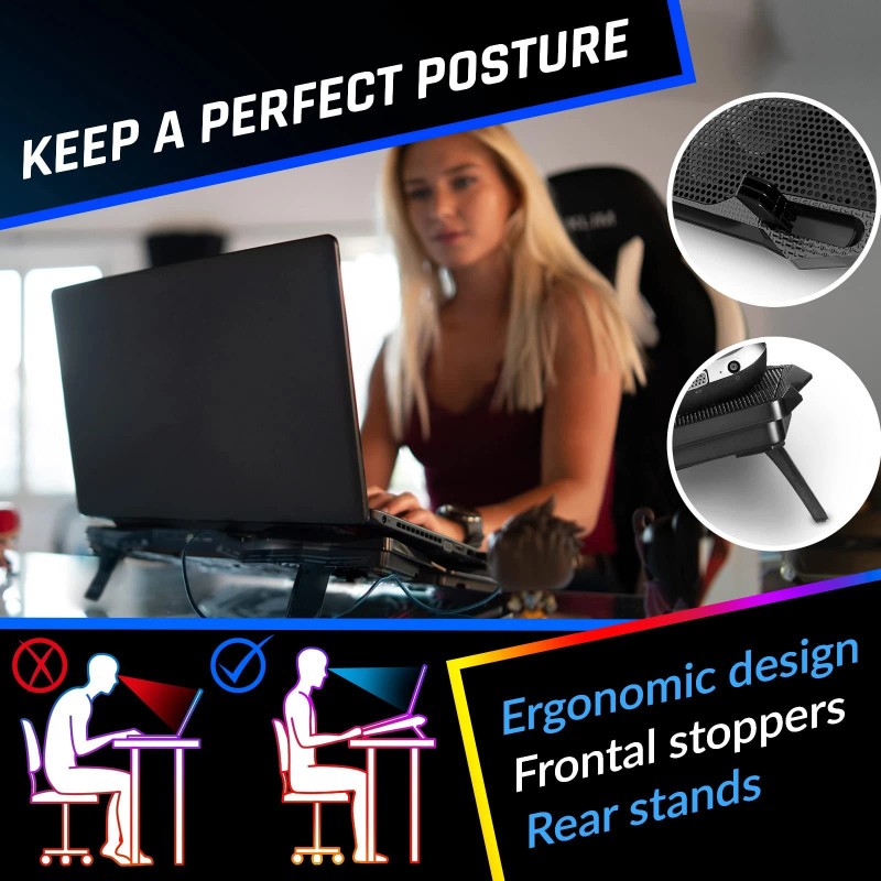 KLIM Wind Laptop Cooling Pad with 4 Fans Universal Compatibility