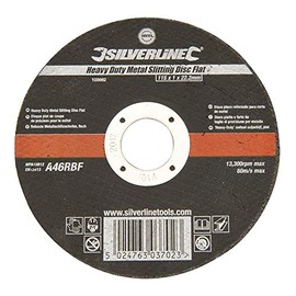 Silverline Heavy Duty Metal Slitting Disc Flat 115 x 1 x 22.23mm (103662)