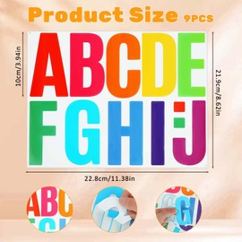 ZEYIYER 102PCS Large Letter Stickers, Vinyl Letters 4 Inch Large Alphabet Stickers Waterproof Stick on Colorful Sticker Letters for Poster Bulletin Board Mailbox House Address Signs Wall Decor