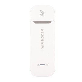 Mobile Hotspot, 4G LTE USB Portable Router, 150Mbps High Speed Pocket Dongle SIM Card Slot, Sharing Up to 10 Users for Office Travel (White)