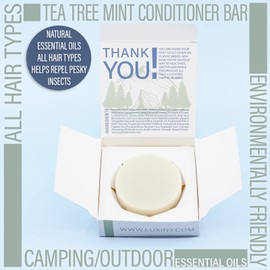 Luxiny Natural Conditioner Bars for Hair, Made in USA, a Sulfate Free Conditioner Bar for up to 70 Uses at Home or as a Travel Conditioner – All Hair Types, 50g (Tea Tree Mint)