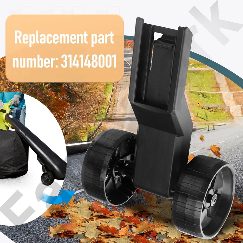 314148001 Replacement Wheel Assembly for Ryobi 40V Vac Attack Leaf