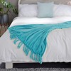 BYTIDE Throw Blankets Couch Cover Flannel Fleece Throw with Braided