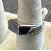 Natural Creations mens sterling silver ring Size 8 Rainbow Moonstone