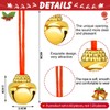 60 Pieces Christmas Bell Necklaces Christmas Holiday Necklaces for Christmas