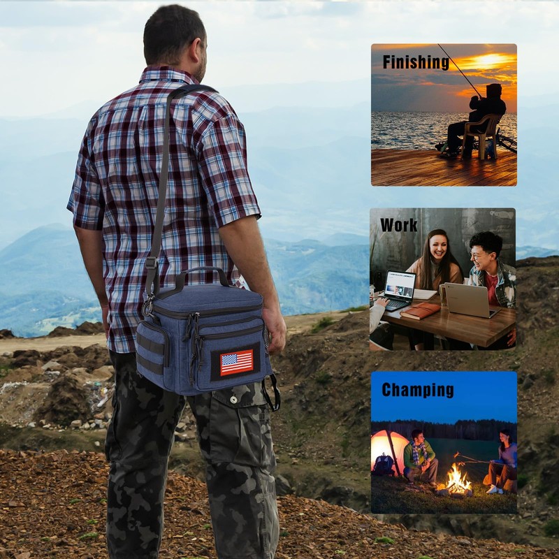 ATRIPACK Lunch Box for Men, Tactical Lunch Bag MOLLE Webbing