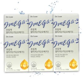 Dietary Supplement Omega-3 Pack Capsules 30 6 Pack for daily wellness routines, tablets powder or sticks, Korean Import, and