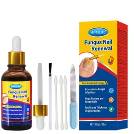 30ML Fungal Nail Repair Liquid, MYMULIKE Toenail Fungus Repair Extra Strong, Nail Repair Solution for Toenails & Fingernails, Protects Thick, Broken, And Discolored Nails with Nail File