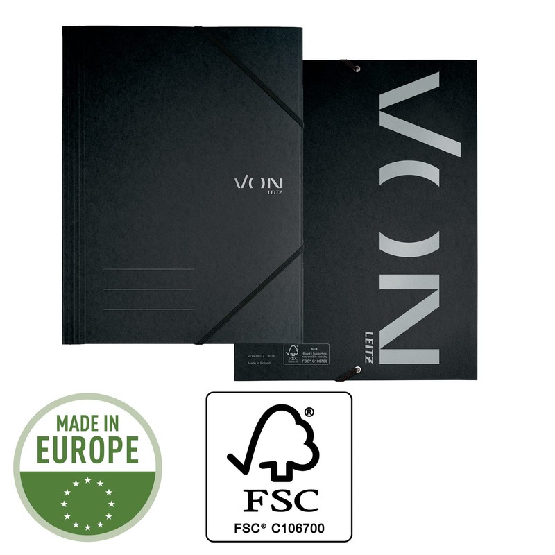 VON Leitz 30082099 Pack of 10 A4 Folder with Elastic