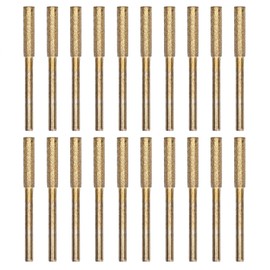 20-Piece Diamond Chainsaw Sharpener, Burr Grinding Head, Rotating File Sharpening Tool Set, Kit, Chainsaw Sharpening Head for Grinding, Mould Processing, Repair (4.8 mm)