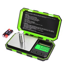 Fuzion Digital Pocket Scale, 200g x 0.01g Gram Scale, Mini Scale 6 Units Jewelry Scale with LCD Display, Tare Function, 50g Cal Weight