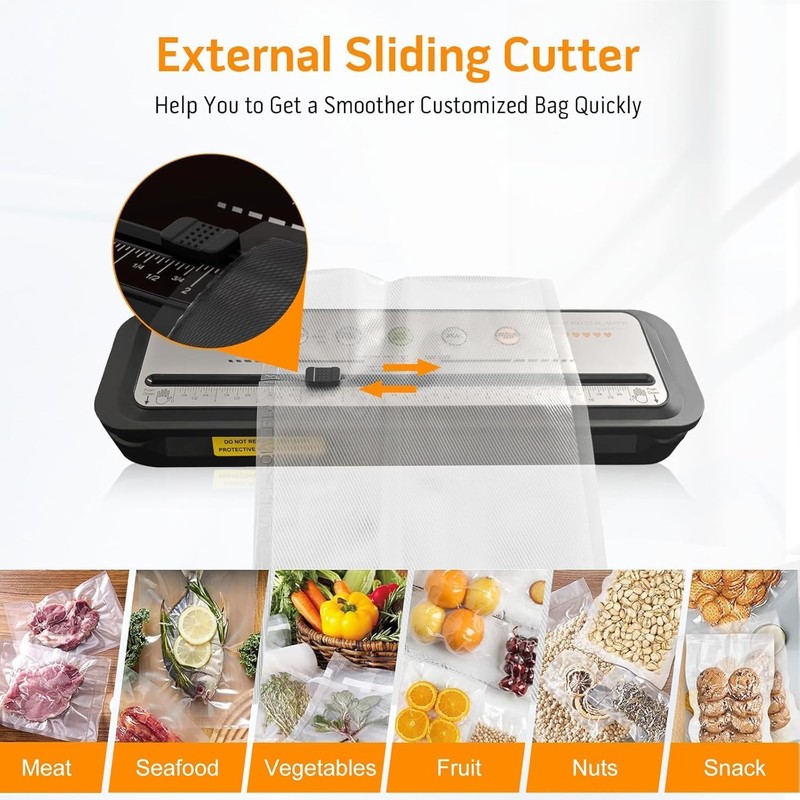 MEGAWISE Vacuum Sealer Machine, 2025 Model with 80kPa Suction Power,