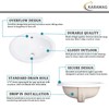 KARAMAG Bathroom Vessel Sink 18'' x 15'' Semi Recessed Bathroom