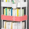 3 Tier Rolling Utility Cart Organizer,Plastic Utility Storage Carts with