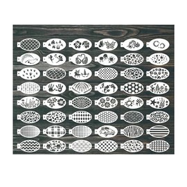 Vokowin 48pcs Face Painting Templates Kit Reusable Face Paint Stencil for Christmas Party Supplies Makeup Crafts for Adult Body Art Painting (K289-1)