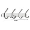 ERWEY Stainless Steel Coat Rack Coat Hook with 4 Double