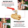 YELUN Garden Hose Brass Shut Off Valve Full Flow, No