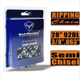 Holzfforma 3/8'' .063'' 28inch 92DL Ripping Chain Semi Chisel Chainsaw Saw Chain