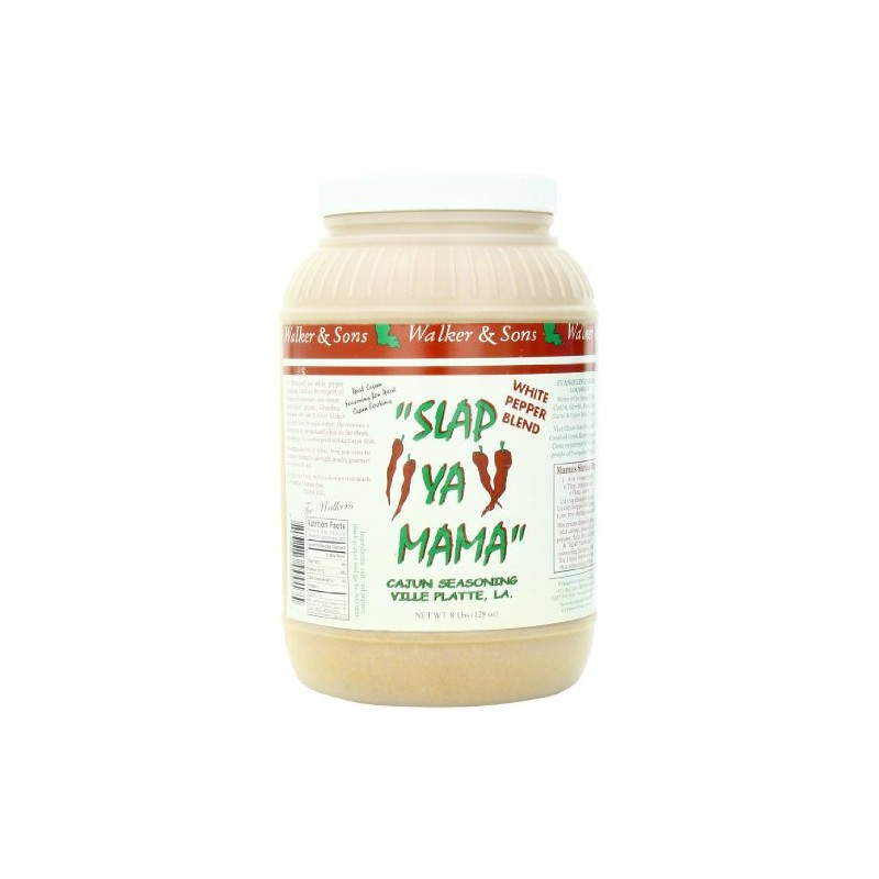Slap Ya Mama Cajun Seasoning Blend, White Pepper, 8 Pound