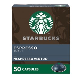 Starbucks by Nespresso Vertuo, Dark Roast Espresso, 50-count Espresso Pods, Brews 1.35 oz.