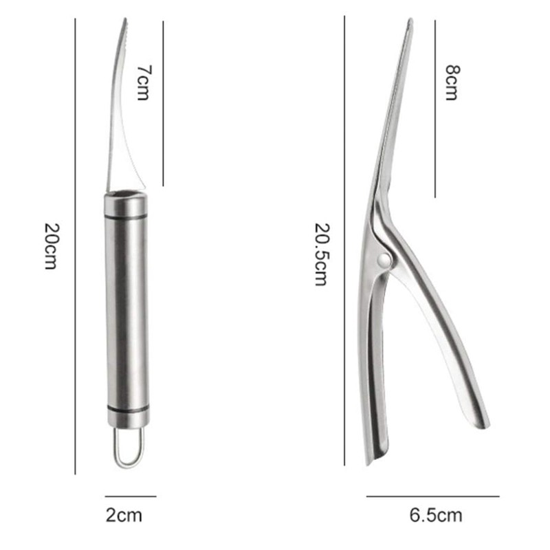 Stainless Steel Shrimp Peeler,2 Pcs Shrimp Peeler Shrimp line Tool