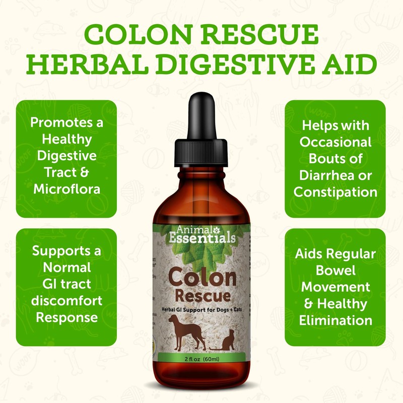 Animal Essentials Colon Rescue for Dogs & Cats - Herbal