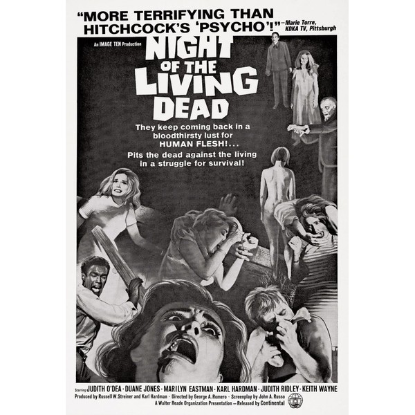 Posterazzi Night Of The Living Dead Us 1968 Movie Masterprint Poster Print, (11 x 17)